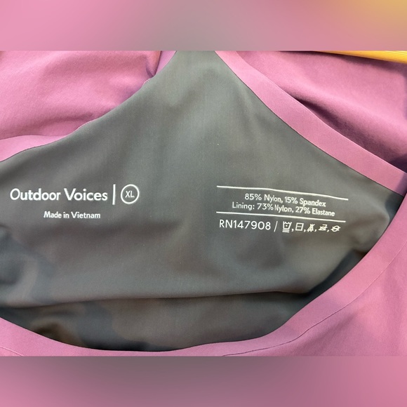 Outdoor Voices Exercise Dress. Racerback tennis dress w/pockets, Plum/Mauve, XL - Picture 5 of 16
